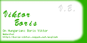 viktor boris business card